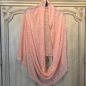Charlotte Russe coral sheer cheetah infinity scarf